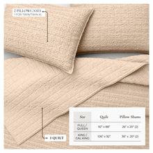Load image into Gallery viewer, 100% Cotton Honeycomb Waffle Garment Washed Quilt Set - Genevieve Collection