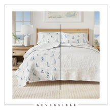 Load image into Gallery viewer, Coastal Blue Sailboat Quilt Set - Marzano Collection