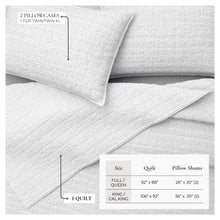 Load image into Gallery viewer, 100% Cotton Honeycomb Waffle Garment Washed Quilt Set - Genevieve Collection