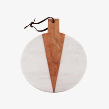 Load image into Gallery viewer, Cupid Marble Wood Round Platter