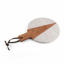 Load image into Gallery viewer, Cupid Marble Wood Round Platter