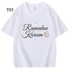 Load image into Gallery viewer, Customized Cotton Parent-Child T-Shirts – Ramadan &amp; Keffiyeh Design for Kids and Adults (MTC001)