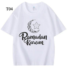 Load image into Gallery viewer, Customized Cotton Parent-Child T-Shirts – Ramadan &amp; Keffiyeh Design for Kids and Adults (MTC001)