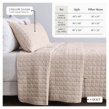 Load image into Gallery viewer, Box-Stitched Seersucker Quilt Set - Seersucker Collection