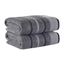 Load image into Gallery viewer, Decorative Cotton Stripe Bath Towel Set - Noelle Collection