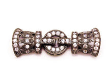 Load image into Gallery viewer, CZ Clear Micro Paved Fold Over Buckle Clasp/Buckle Interlock