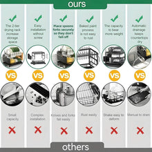 Load image into Gallery viewer, Black Metal Dish Rack – 2-Layer / 3-Layer