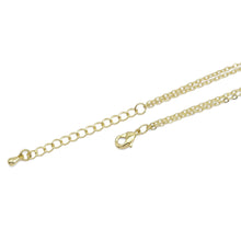 Load image into Gallery viewer, Dainty Gold Round Square Pendant Layering chain Necklace, sku#EF485