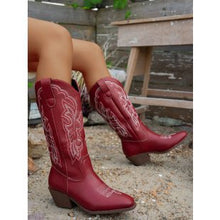 Load image into Gallery viewer, Women's Chunky Heel Boots – Hollow-Out High-Top Boots in Multiple Colors