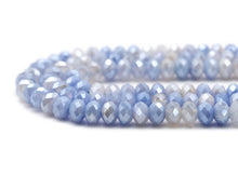 Load image into Gallery viewer, Mystic Natural Blue Banded Agate Rondelle Faceted Beads, Sku#UA265