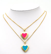 Load image into Gallery viewer, Lockets Enamel Heart Shape Pendant, Sku#FH186