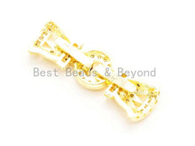 Load image into Gallery viewer, CZ Clear Micro Paved Fold Over Buckle Clasp/Buckle Interlock