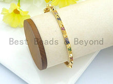 Load image into Gallery viewer, CZ Thin Stud Buckle Bracelet,Sku#X39