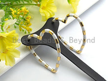 Load image into Gallery viewer, Enamel CZ Heart Hoop Earring,
Sku#J139