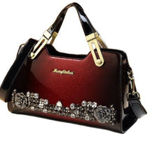 Load image into Gallery viewer, Studded Leather Tote Bag for Women – Diamond Encrusted Pillow Shape Shoulder Bag