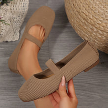 Load image into Gallery viewer, Women's Breathable Knit Mesh Flats | Square Toe Slip-On Shoes