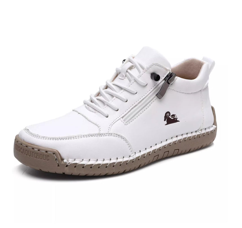 Women's Handmade Stitching Flat Shoes – Soft Sole Casual Lace-Up Flats