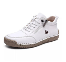 Load image into Gallery viewer, Women's Handmade Stitching Flat Shoes – Soft Sole Casual Lace-Up Flats