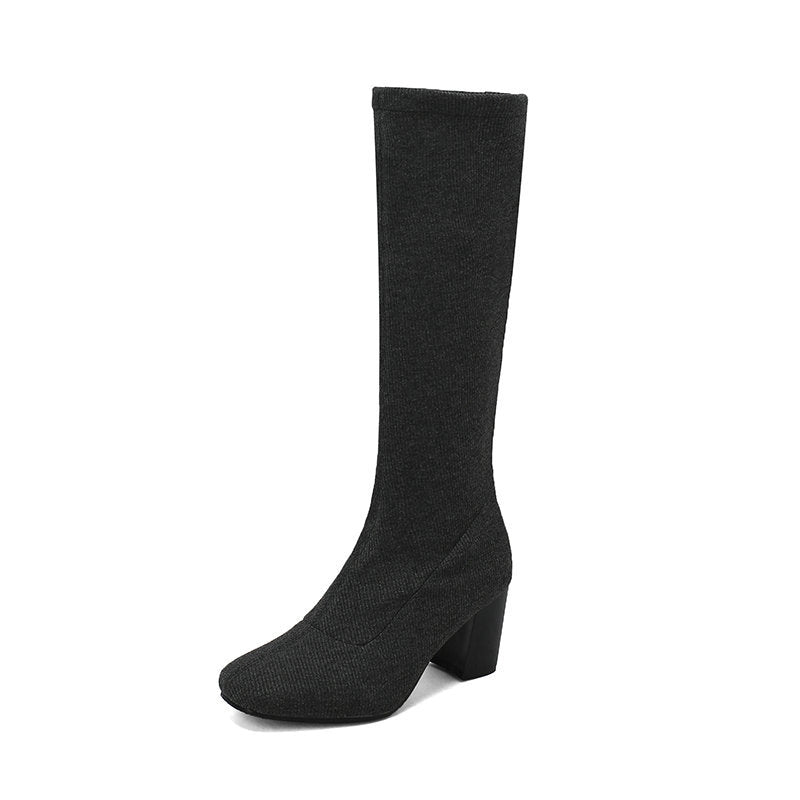 Women's Stretchy Over-the-Knee Boots | Chunky Platform High Heel