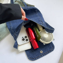 Load image into Gallery viewer, Women's Denim Crossbody Bag - Urban Minimalist Shoulder Bag with Adjustable Strap