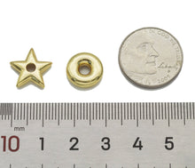 Load image into Gallery viewer, Gold Heart Five Star Round Ring Rhombus Spacer Charms, Sku#LX172