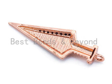 Load image into Gallery viewer, CZ Micro Pave Triangle Arrow Spike Pendant/Charm, SKU#L78