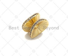 Load image into Gallery viewer, Gold  Silver  CZ  Wheel Shape Pendant/Charm, SKU#323