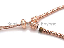 Load image into Gallery viewer, Adjustable Bracelet Chain for Large Hole Beads, Gold/Silver/Rose Gold/Gumetal Bracelet Chain, Pandora Style Slidnig braclet, sku#C111