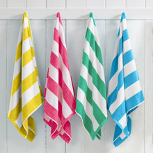 Load image into Gallery viewer, Cotton Velour Cabana Stripe Beach Towel - Novia Collection