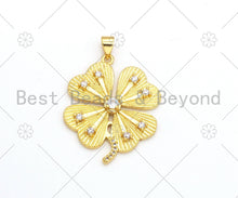 Load image into Gallery viewer, CZ Micro Pave Clover Shamrock Shape Pendant/Charm, Sku#LK374