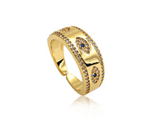 Load image into Gallery viewer, Evil Eye Band Ring, X195