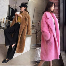 Load image into Gallery viewer, Womens Long Cashmere-Like Coat