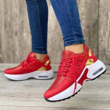 Load image into Gallery viewer, Lace-Up Wedge Sneakers