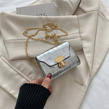 Load image into Gallery viewer, Mini Chain Shoulder Bag – Women's PU Leather Crossbody Bag | Black, Silver &amp; Gold