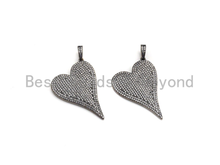 Load image into Gallery viewer, Antique Silver Tone Heart Pendant, X132
