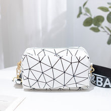 Load image into Gallery viewer, Geometric Print Camera Bag with Letter Strap