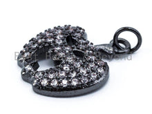 Load image into Gallery viewer, CZ Micro Pave Scary Pumpkin Charm, Cubic Zirconia Hollow Skull Charm,Halloween Pave Jewelry Findings, sku#F138