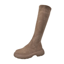 Load image into Gallery viewer, Women's Chunky Sole Suede Boots | Round Toe Slip-On Winter Boots
