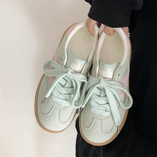 Load image into Gallery viewer, Women's Retro White Sneakers - Casual Sports Shoes with Thick Sole