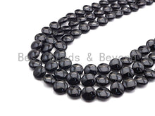 Load image into Gallery viewer, High Quality Natural Onyx Button Coin Shape Beads, 8mm/10mm/12mm/14mm/16mm/18mm Onyx Beads, 15.5 Full Strand, sku# Q39