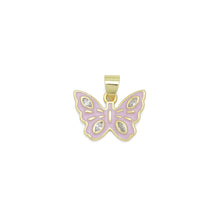 Load image into Gallery viewer, Pale Purple Pink Butterfly Charm Pendant, Sku#LK1065
