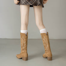 Load image into Gallery viewer, Retro Embroidered Western Cowboy Boots