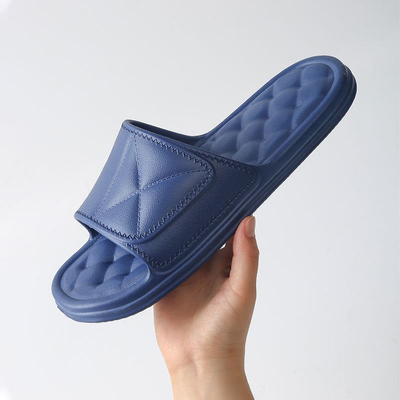 Women's Plaid EVA Slide Slippers | Lightweight Open-Toe Bathroom Sandals
