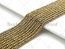 Load image into Gallery viewer, Darker Gold Hematite Rondelle Faceted Spacer Beads, sku#S129