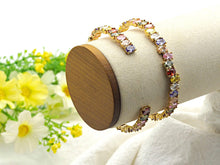 Load image into Gallery viewer, Colorful CZ Cuff Bracelet, Sku#X29