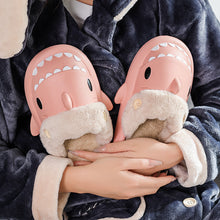 Load image into Gallery viewer, Unisex Shark House Slippers | EVA Couple Slippers with Button