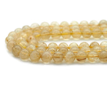 Load image into Gallery viewer, Genuine Quality Rutilated Quartz Round Smooth Beads, Sku#U1420