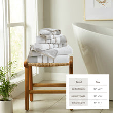 Load image into Gallery viewer, Decorative Cotton Stripe Bath Towel Set - Noelle Collection