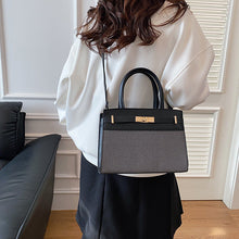 Load image into Gallery viewer, Women's Retro Color-Block Crossbody Bucket Bag – PU Leather Shoulder Bag