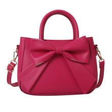 Load image into Gallery viewer, Retro Bow Square Crossbody Handbag - PU Leather Small Shoulder Bag for Women